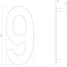 Intersteel PVD messing huisnummer 9 - voor voordeur - Intersteel Intersteel PVD messing huisnummer 9 - voor voordeur - Intersteel