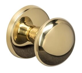 Intersteel Voordeurknop paddenstoel ø58mm op achterplaat éénzijdige montage PVD messingkleur Intersteel Voordeurknop paddenstoel ø58mm op achterplaat éénzijdige montage PVD messingkleur