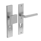 Intersteel RVS Veiligheidsbeslag skg3 met kerntrekbeveiliging profielcilindergat 72 mm voordeurbeslag geborsteld rvs Intersteel RVS Veiligheidsbeslag skg3 met kerntrekbeveiliging profielcilindergat 72 mm voordeurbeslag geborsteld rvs