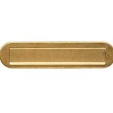 Intersteel Brievenbus ovaal met klep/regenrand PVD messing getrommeld Intersteel Brievenbus ovaal met klep/regenrand PVD messing getrommeld