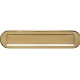 Intersteel Brievenbus ovaal met klep/regenrand PVD messing Intersteel Brievenbus ovaal met klep/regenrand PVD messing