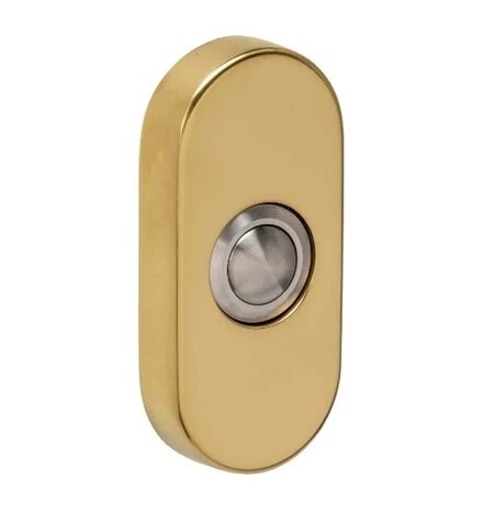 Intersteel Deurbel drukker ovaal verdekt PVD messing Intersteel Deurbel drukker ovaal verdekt PVD messing