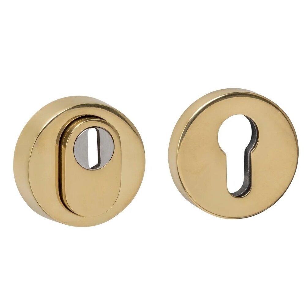 Intersteel SKG3 veiligheidsrozetten rond verdekt ø52x12mm met kerntrekbeveiliging PVD messingkleur Intersteel SKG3 veiligheidsrozetten rond verdekt ø52x12mm met kerntrekbeveiliging PVD messingkleur