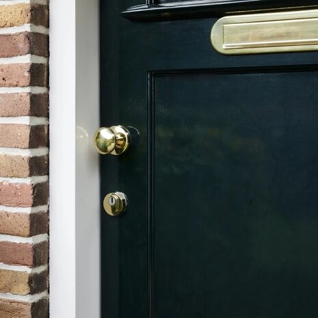 Intersteel SKG3 veiligheidsrozetten rond verdekt met KTB PVD messingkleur - buitendeur Intersteel SKG3 veiligheidsrozetten rond verdekt met KTB PVD messingkleur - buitendeur