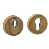 Intersteel SKG3 veiligheidsrozetten verdekt ø52x12mm met kerntrekbeveiliging PVD messing getrommeld Intersteel SKG3 veiligheidsrozetten verdekt ø52x12mm met kerntrekbeveiliging PVD messing getrommeld