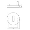 Intersteel Rozetten met sleutelgat antraciet grijs - deurbeslag - Intersteel Intersteel Rozetten met sleutelgat antraciet grijs - deurbeslag - Intersteel