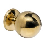 Intersteel Voordeurknop Bol ø75mm op achterplaat éénzijdige montage PVD messing kleur Intersteel Voordeurknop Bol ø75mm op achterplaat éénzijdige montage PVD messing kleur