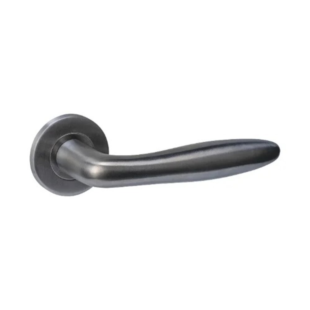 Intersteel Deurklink Q 03 op verdekt rozet PVD antraciet grijs