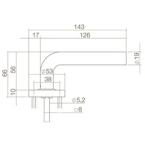 Intersteel Enkele deurklink Luzern op rozet verdekt ø53x10mm PVD messing getrommeld Intersteel Enkele deurklink Luzern op rozet verdekt ø53x10mm PVD messing getrommeld