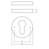 Intersteel Cilinderrozetten nikkel - per set voor binnendeur Intersteel Cilinderrozetten nikkel - per set voor binnendeur