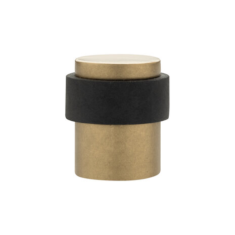 De Oude Deurklink Deurstopper vloermontage 30x40mm getrommeld messing De Oude Deurklink Deurstopper vloermontage 30x40mm getrommeld messing