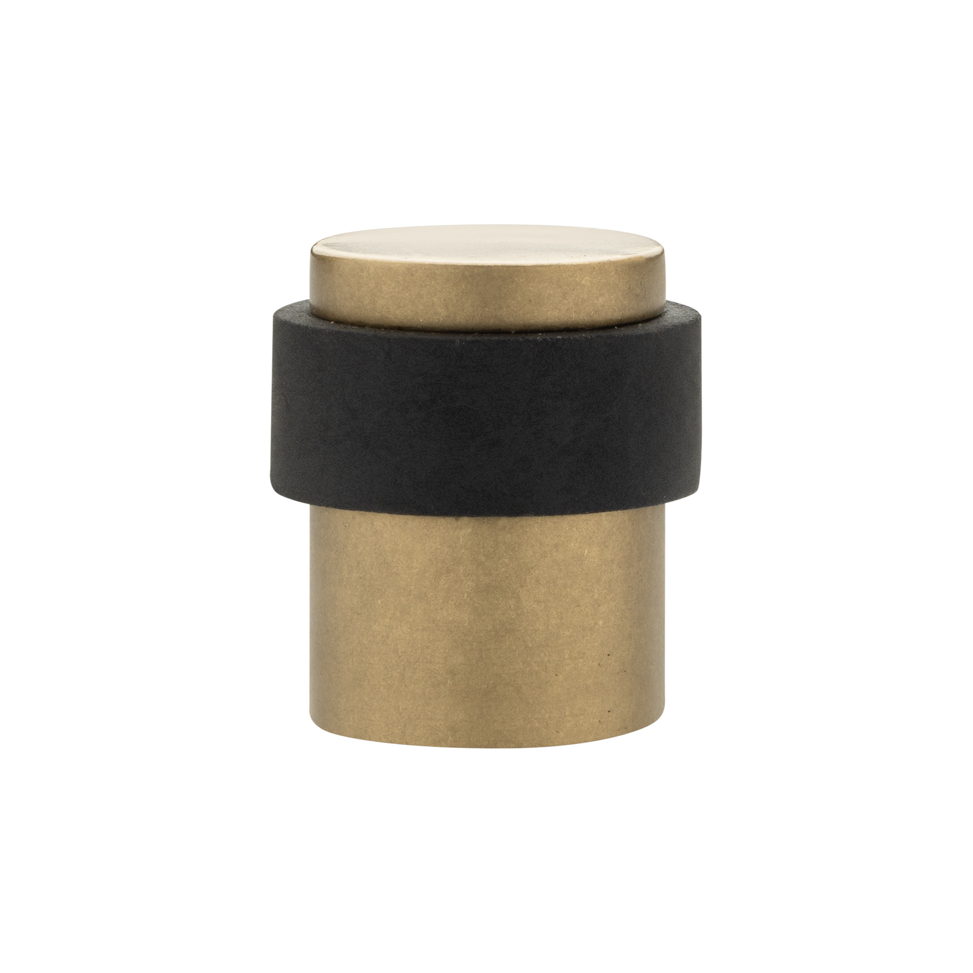 De Oude Deurklink Deurstopper vloermontage 30x40mm getrommeld messing