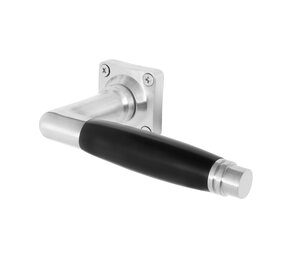 De Oude Deurklink Deurklink Deco geveerd mat nikkel vierkante rozetten De Oude Deurklink Deurklink Deco geveerd mat nikkel vierkante rozetten
