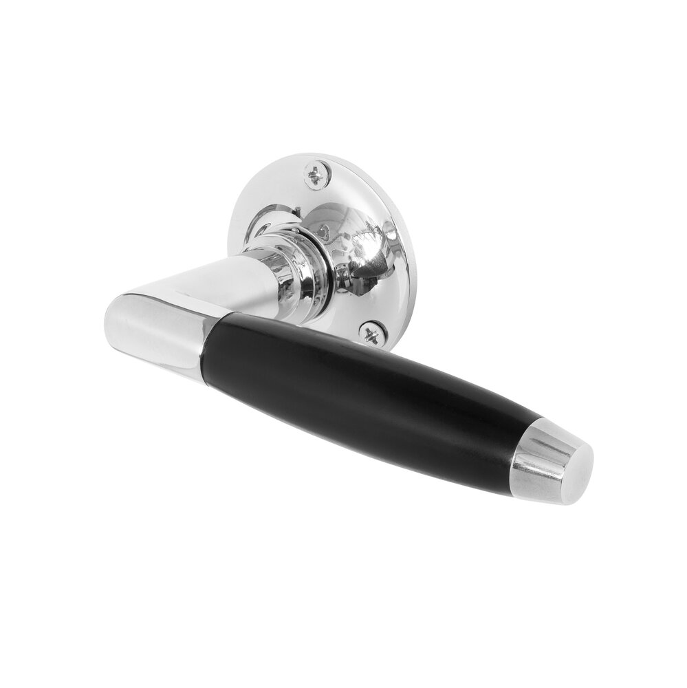 De Oude Deurklink Deurklink Klassiek geveerd glanzend nikkel rond rozet - deurbeslag voor binnendeur