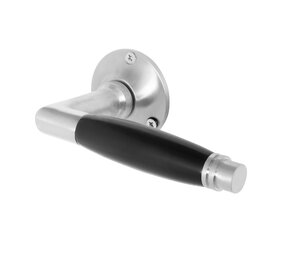 De Oude Deurklink Deurklink Deco geveerd mat nikkel ronde rozetten De Oude Deurklink Deurklink Deco geveerd mat nikkel ronde rozetten