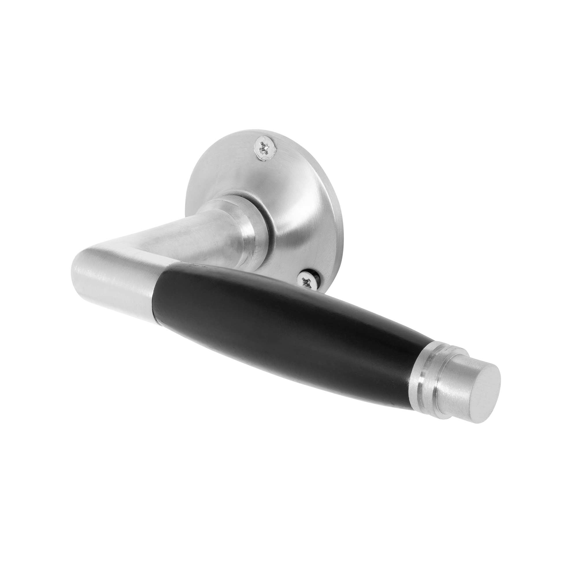 De Oude Deurklink Deurklink Deco geveerd mat nikkel ronde rozetten