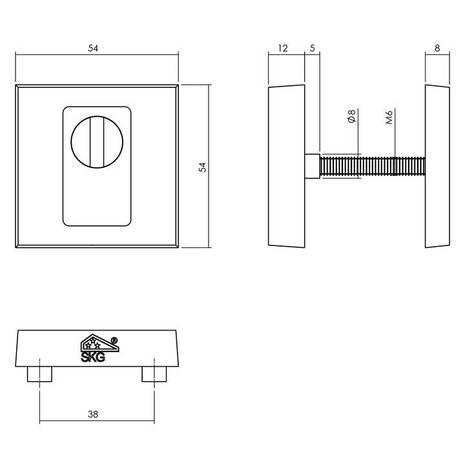 Intersteel Buitendeurbeslag Jura met SKG3 veiligheidsrozetten in PVD messing getrommeld Intersteel Buitendeurbeslag Jura met SKG3 veiligheidsrozetten in PVD messing getrommeld