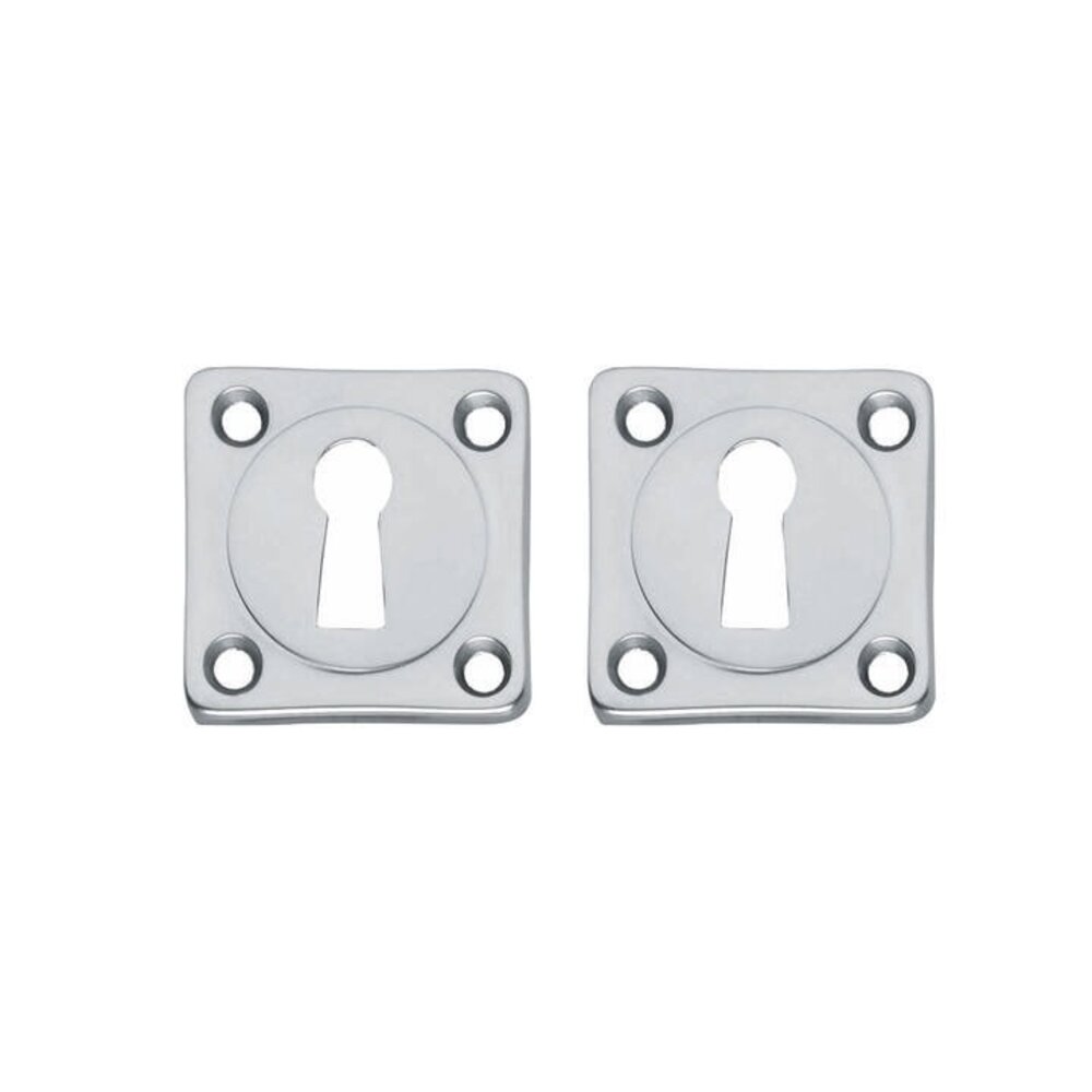 Intersteel Sleutelrozetten schroefgat vierkant chroom mat Intersteel Sleutelrozetten schroefgat vierkant chroom mat