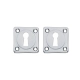 Intersteel Sleutelrozetten schroefgat vierkant chroom mat Intersteel Sleutelrozetten schroefgat vierkant chroom mat