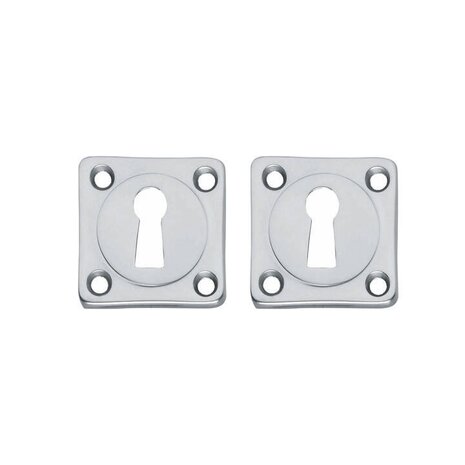 Intersteel Sleutelrozetten schroefgat vierkant chroom mat Intersteel Sleutelrozetten schroefgat vierkant chroom mat