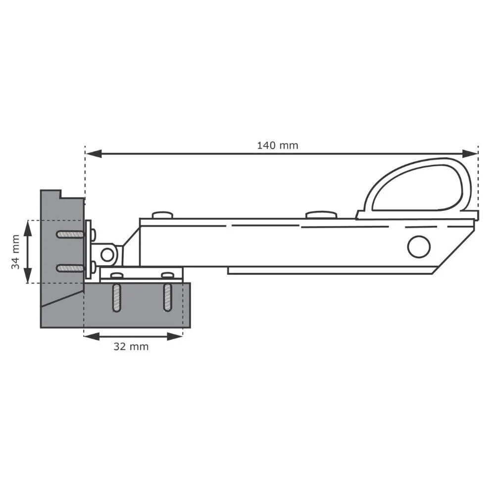 Dulimex Raamuitzetter wegdraaibaar kort SKG2 RVS wit
