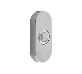 Intersteel Deurbel ovaal verdekt 65x30x10 mm geborsteld rvs Intersteel Deurbel ovaal verdekt 65x30x10 mm geborsteld rvs