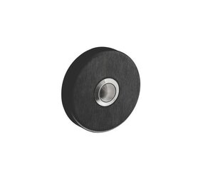 Intersteel Deurbel rond verdekt ø53x10 mat zwart met rvs Intersteel Deurbel rond verdekt ø53x10 mat zwart met rvs