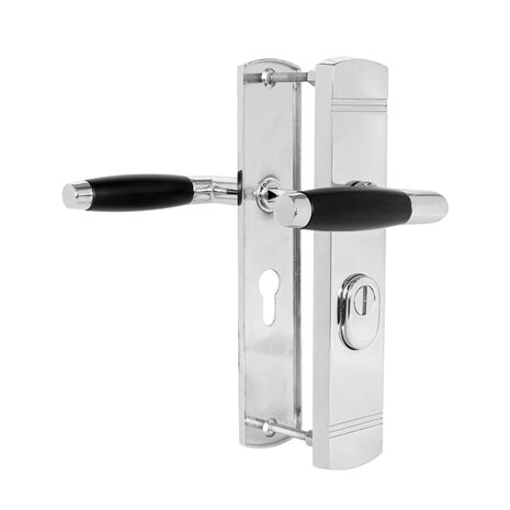 De Oude Deurklink Retro buitendeurbeslag klink/klink PC55 glanzend nikkel De Oude Deurklink Retro buitendeurbeslag klink/klink PC55 glanzend nikkel