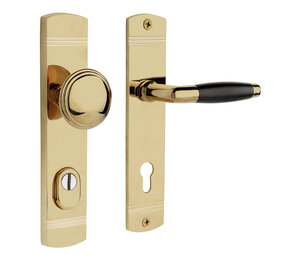 De Oude Deurklink Retro buitendeurbeslag knop/klink PC92 glanzend messing De Oude Deurklink Retro buitendeurbeslag knop/klink PC92 glanzend messing