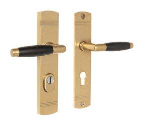 De Oude Deurklink Retro buitendeurbeslag klink/klink PC72 getrommeld messing De Oude Deurklink Retro buitendeurbeslag klink/klink PC72 getrommeld messing