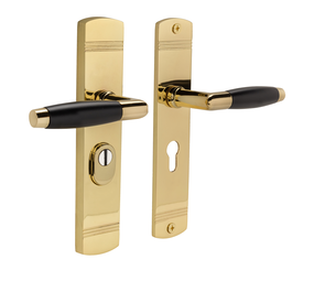 De Oude Deurklink Retro buitendeurbeslag klink/klink PC55 glanzend messing De Oude Deurklink Retro buitendeurbeslag klink/klink PC55 glanzend messing