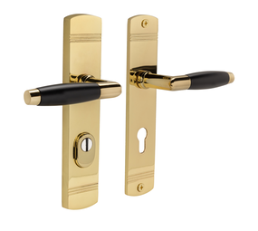 De Oude Deurklink Retro buitendeurbeslag klink/klink PC72 glanzend messing