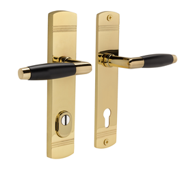 De Oude Deurklink Retro buitendeurbeslag klink/klink PC92 glanzend messing De Oude Deurklink Retro buitendeurbeslag klink/klink PC92 glanzend messing