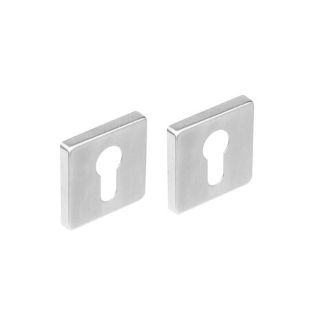 Intersteel Cilinderrozetten vierkant geborsteld RVS Intersteel Cilinderrozetten vierkant geborsteld RVS