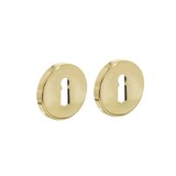 Intersteel Set Rozetten sleutelgat rond verdekt messing gelakt Intersteel Set Rozetten sleutelgat rond verdekt messing gelakt