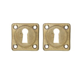 Intersteel Sleutelrozet schroefgat vierkant messing getrommeld