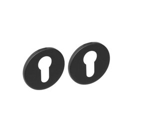 Intersteel Cilinderrozet rond geborsteld RVS mat zwart