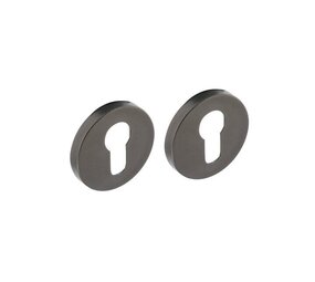 Intersteel Set ronde profielcilinderrozetten antraciet grijs