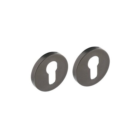 Intersteel Set ronde profielcilinderrozetten antraciet grijs Intersteel Set ronde profielcilinderrozetten antraciet grijs