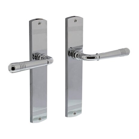 Intersteel Deurklink Helena op schild blind chroom Intersteel Deurklink Helena op schild blind chroom