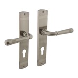 Intersteel Deurklink Helena op schild profielcilindergat 55mm nikkel mat Intersteel Deurklink Helena op schild profielcilindergat 55mm nikkel mat