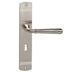 Intersteel Deurklink Helena op schild sleutelgat 56mm nikkel mat