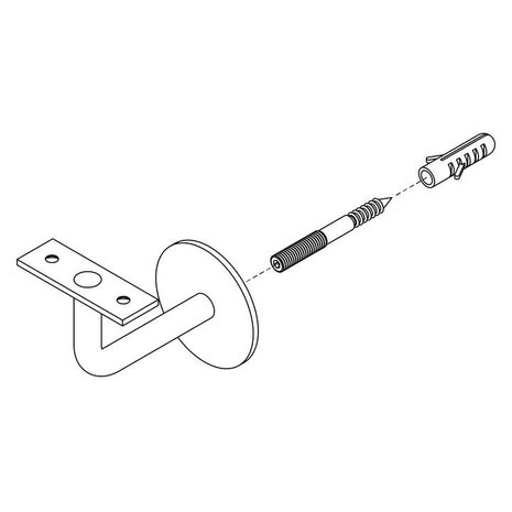 Intersteel Trapleuning houder gebogen vlak zadel geborsteld RVS Intersteel Trapleuning houder gebogen vlak zadel geborsteld RVS