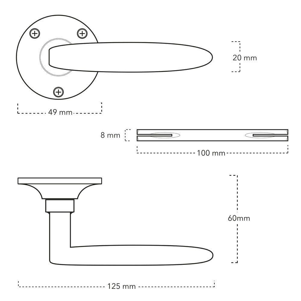 De Oude Deurklink Deurklink Lisiduna in messing getrommeld