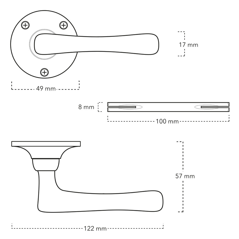 De Oude Deurklink Deurklink Hamersveld in messing gelakt