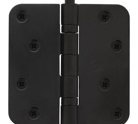 Intersteel Kogellagerscharnier ronde hoeken 89x89mm RVS zwart tot 70 kilo