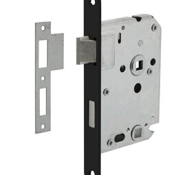 Intersteel Woningbouw toilet-/badkamerslot zwart 63/8 mm