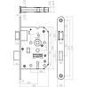 Intersteel Woningbouw klavier dag- en nachtslot wit 55mm - voor binnendeur - Dulimex Intersteel Woningbouw klavier dag- en nachtslot wit 55mm - voor binnendeur - Dulimex