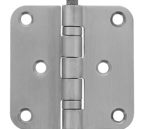 Intersteel Kogellagerscharnier ronde hoeken 76x76mm RVS geborsteld tot 40 kilo