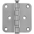 Kogellagerscharnier ronde hoeken 76x76mm RVS geborsteld tot 40 kilo